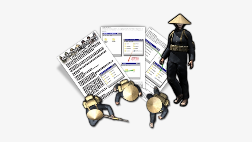 Vietnam War Tokens Pack Contents - Top Down Rpg Character Tokens, transparent png