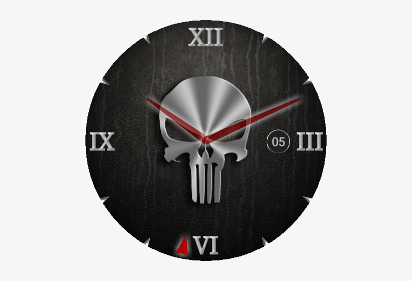 The Punisher - Round - Punisher Metal Logo Aluminum Keychain, transparent png