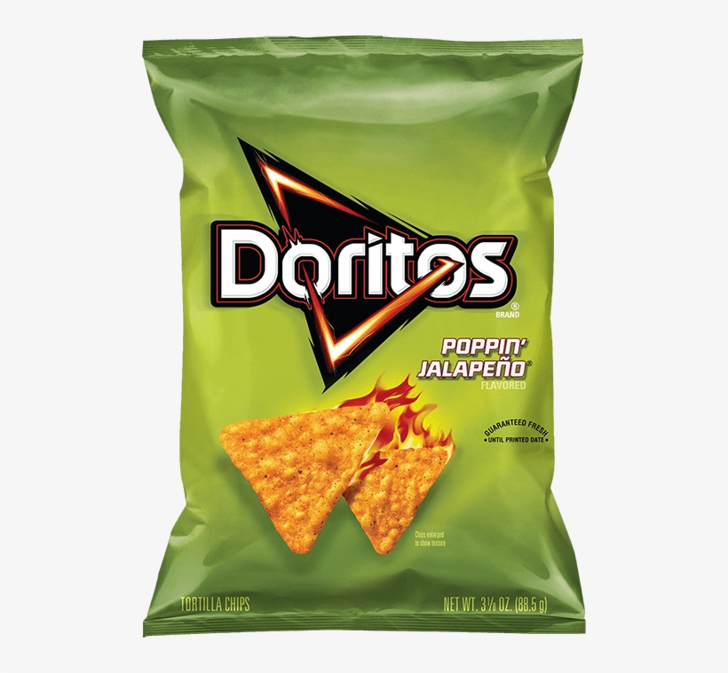 Doritos Poppin' Jalapeno® Flavored Tortilla Chips - Poppin Jalapeno Doritos, transparent png