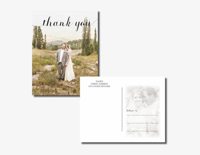 Thank You Card Two Sided - Photograph, transparent png