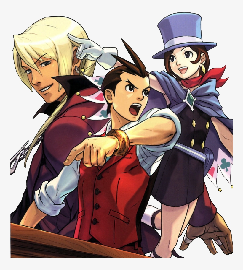 Objection Magazine Cover Ft Apollo, Klavier, And Trucy, transparent png