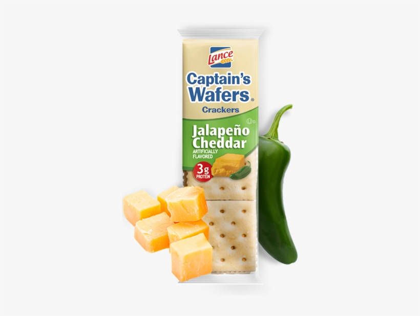 Captain's Wafers® Jalapeño Cheddar - Lance Captains Wafers Jalapeno Cheddar Sandwich Crackers, transparent png