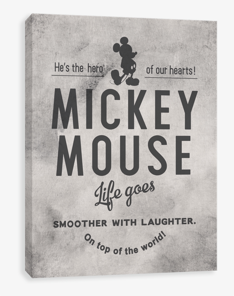 Life Goes Smoother With Laughter - Mickey Canvases By Entertainart - Mickey Mouse 'smoother, transparent png