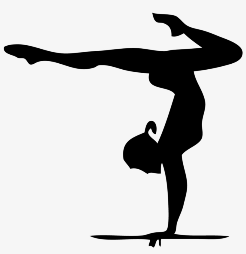 Gymnast Handstand Silhouette At Getdrawings - Gymnast Clip Art, transparent png
