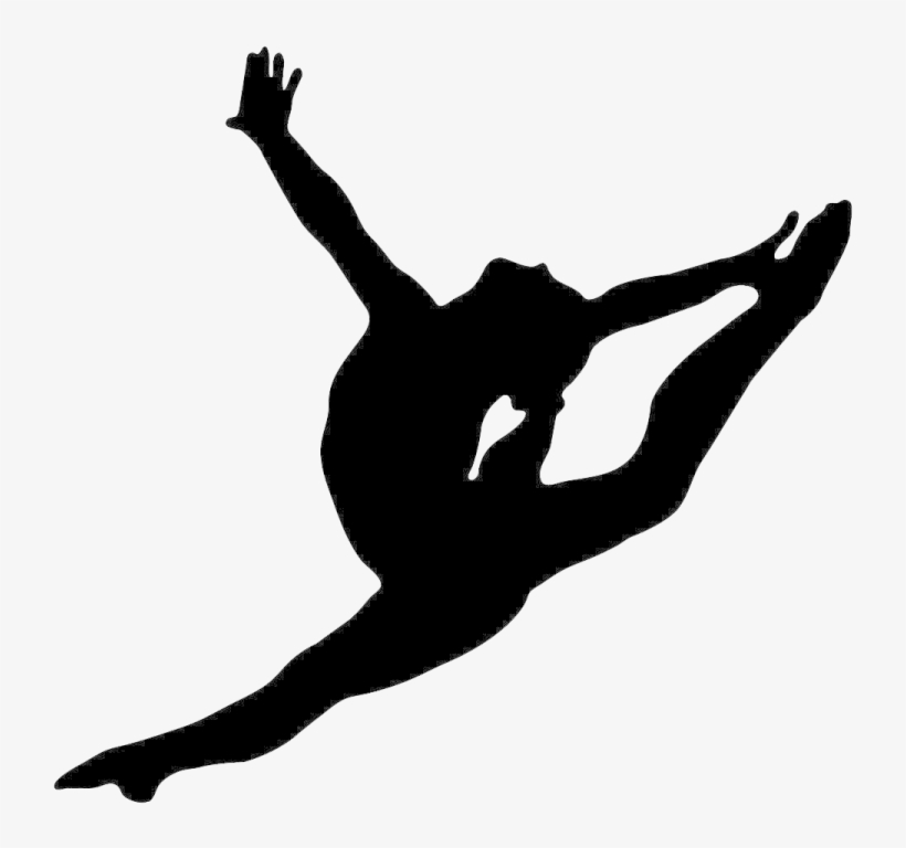 Artistic Split Clip Art - Gymnastics Silhouette, transparent png