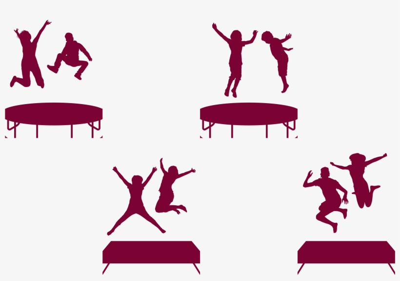 Silhouette At Getdrawings Com Free For Personal - Trampolining Clipart, transparent png