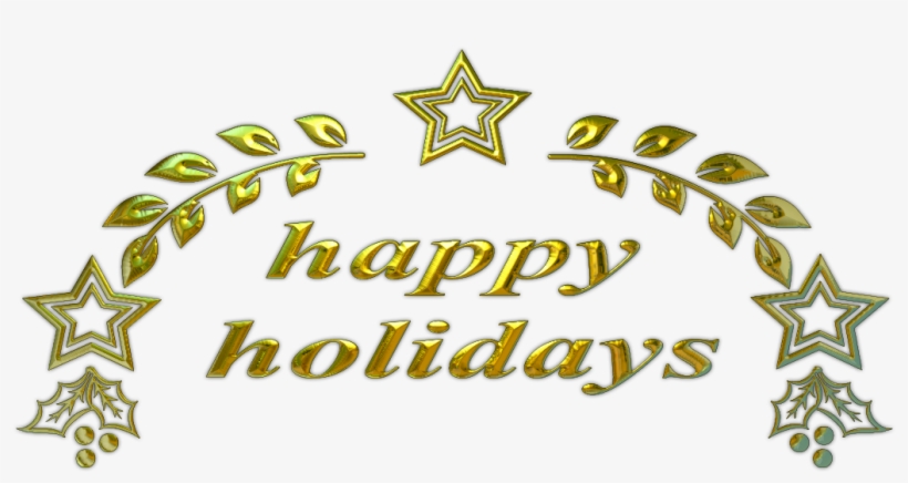 Happy Holidays Text 3 - Glückliche Feiertage, Imitat-folien-buchstaben, Papierservietten, transparent png