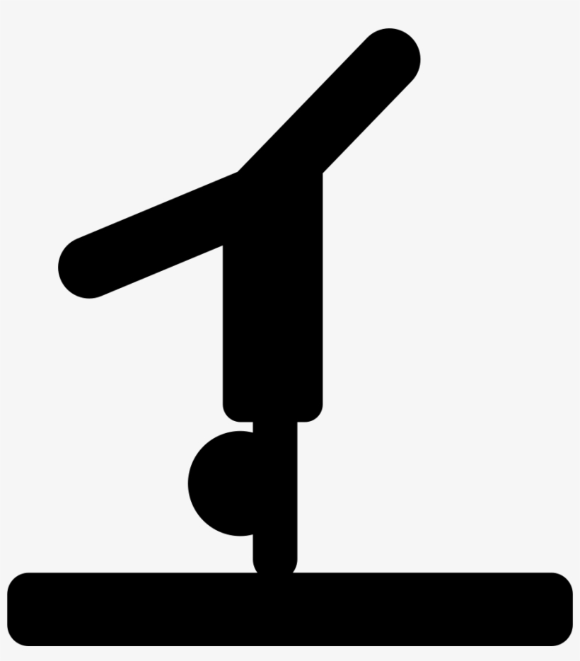 Gymnast Posture Silhouette - Sign, transparent png
