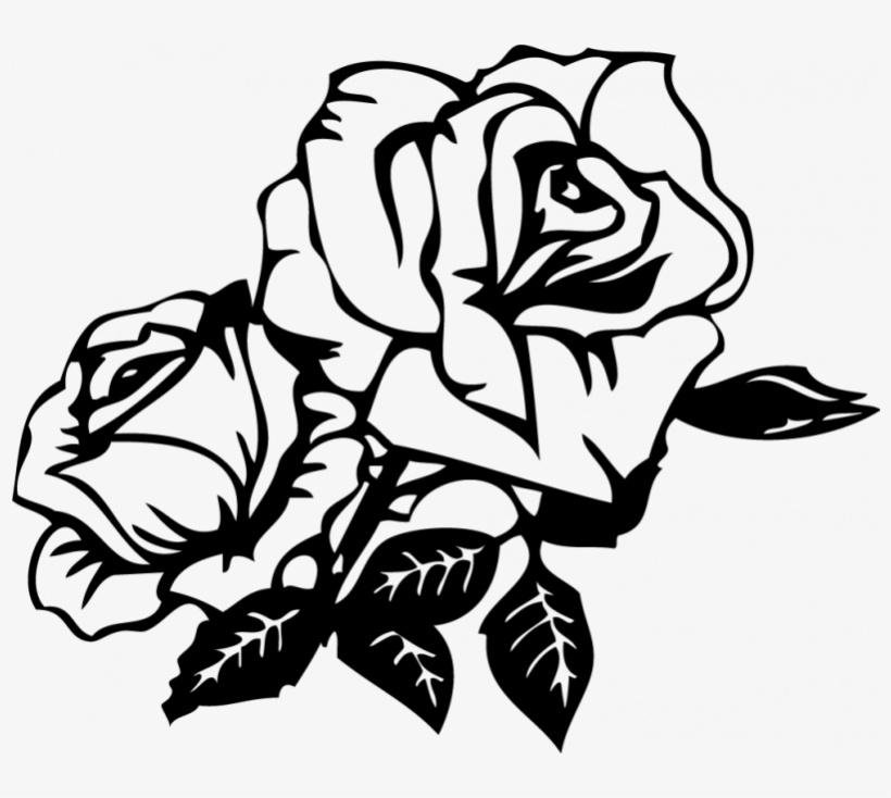 Stickers Voiture Rose Tribal, Stickers Voiture Fleur - Wall Sticker Beautiful Rose, transparent png