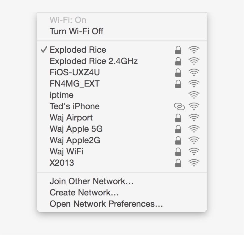 Wi-fi Network Selection Dropdown In Os X - Wireless, transparent png