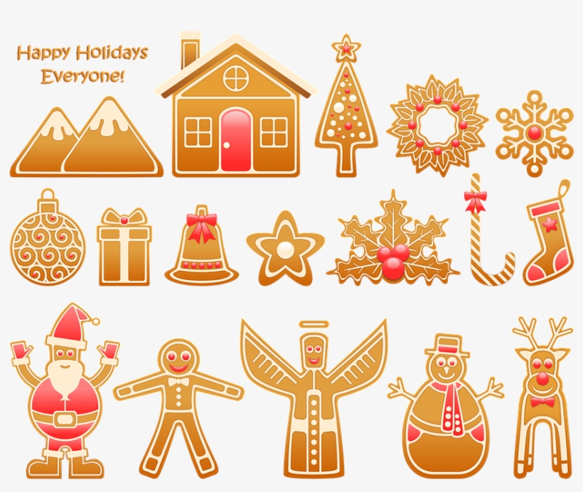Happy Holidays Clipart 17, Buy Clip Art - Рождественские Пряники Пнг, transparent png