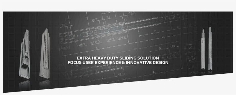 Product Extra Heavy Duty Drawer Slides,heavy Duty Rail - Drawer Slides, transparent png