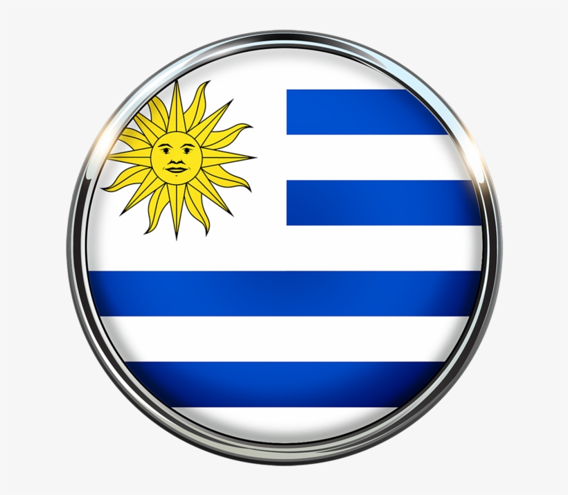 Uruguay Flag Circle, Backgrounds Textures - Flag Of Uruguay Ornament (round), transparent png