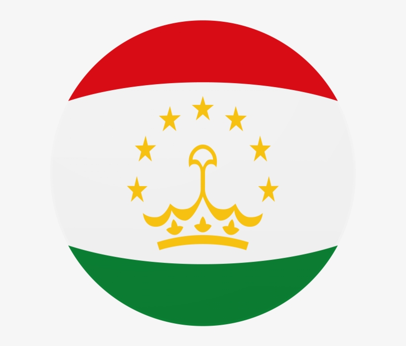 Tajikistan Round Flag - Flag Of Tajikistan, transparent png