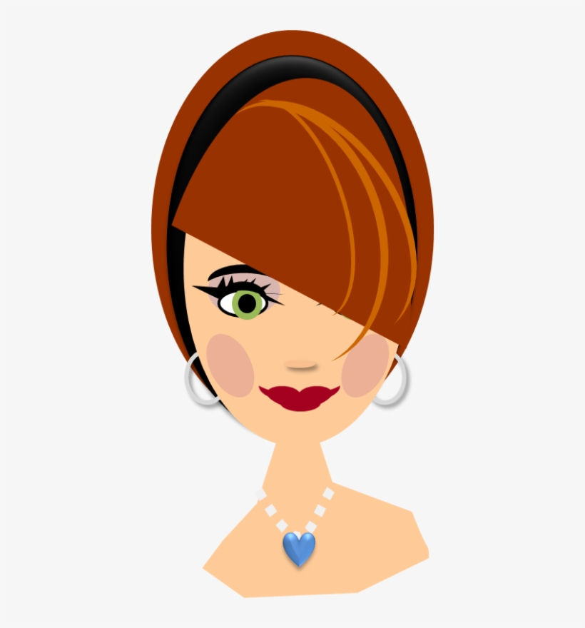 Free Vector Lady With Red Hair - Lady Free Vectors, transparent png