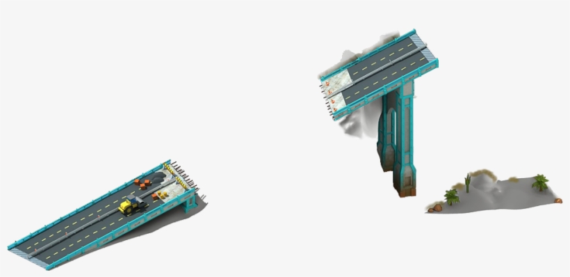 Suspension Bridge Approach Construction - Construction, transparent png
