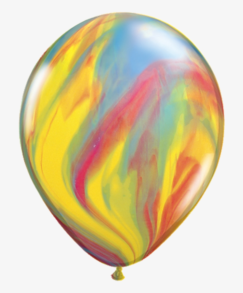 11" Multi Color Tie Dye Balloon - Agate Balloons, transparent png