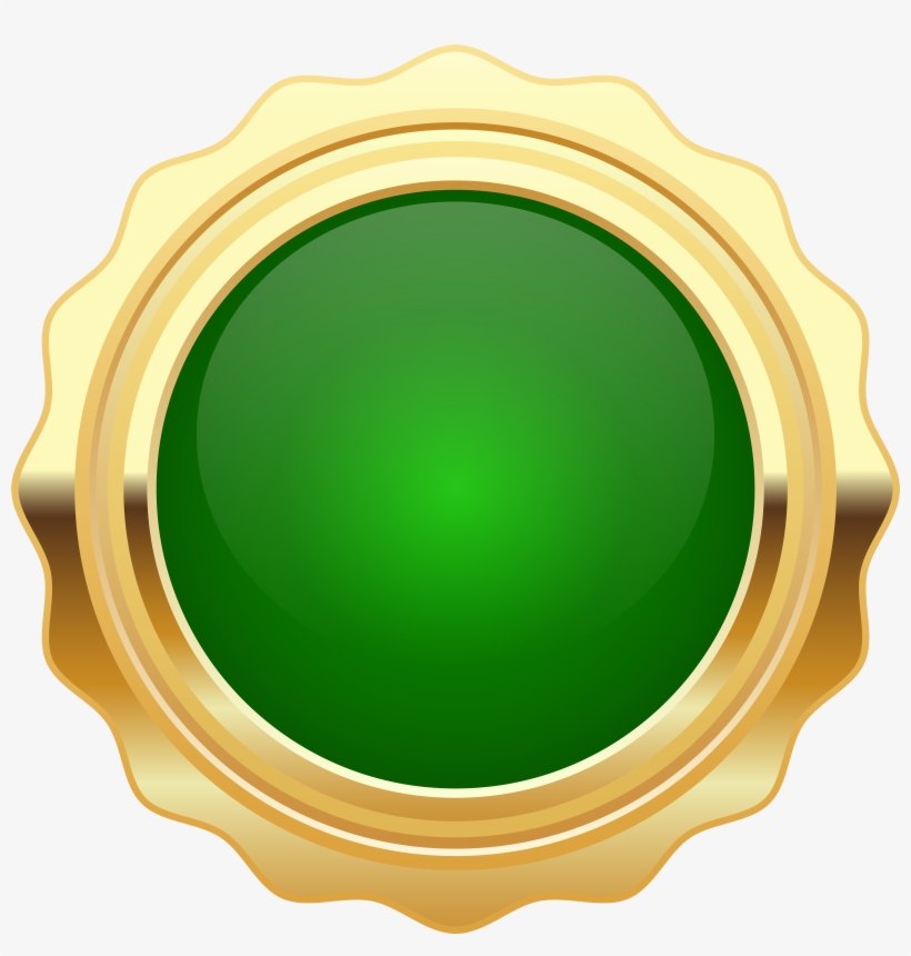 Clip Art Seal Green Gold Png Image, transparent png