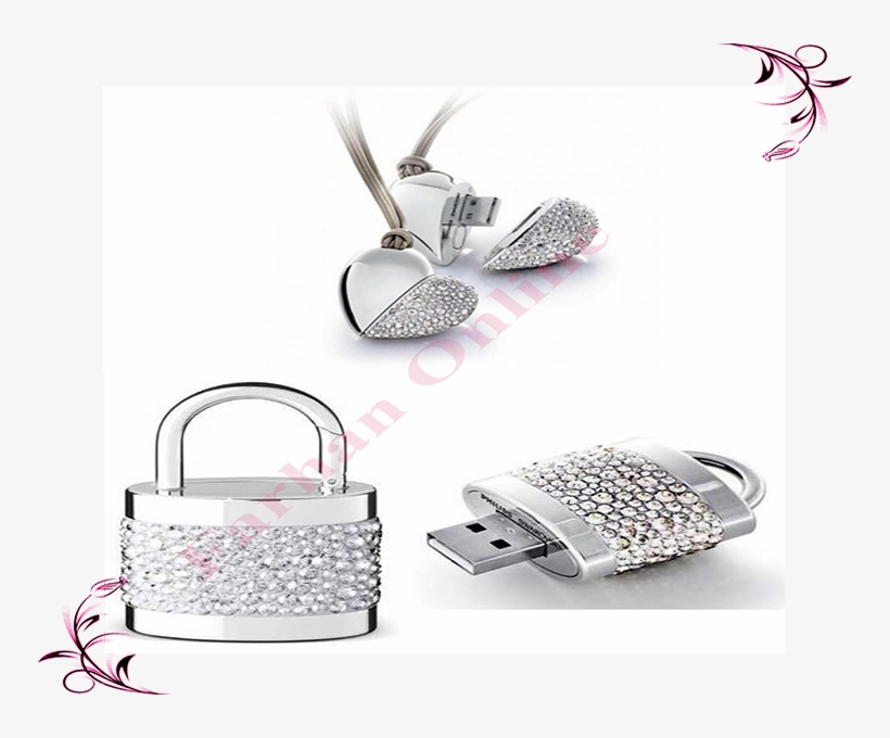 Pendrive - Pen Drive Swarovski, transparent png