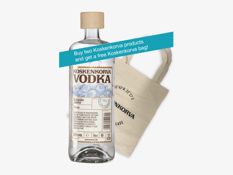 Koskenkorva Blueberry Juniper Vodka 70 Cl - Koskenkorva Vodka - Lemon Lime Yarrow Flavoured Vodka, transparent png