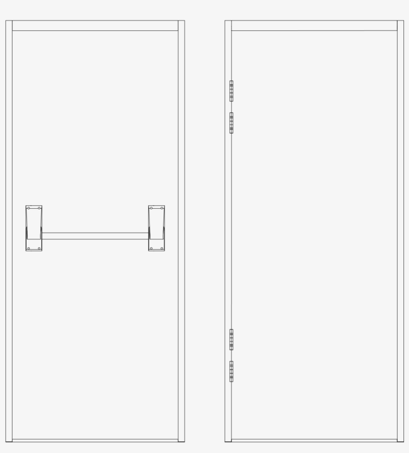 Single Fire Exit Doors - Door, transparent png