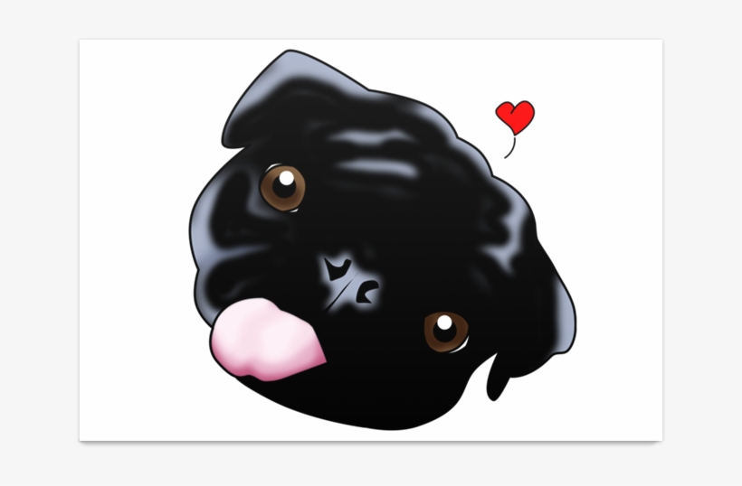 Poster Black Pug De Victor Poetana - Pug, transparent png