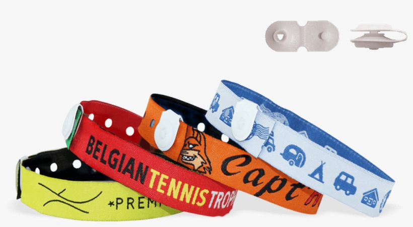 Woven Wristbands With Vinyl Button Clip Closure, St - Wristband, transparent png