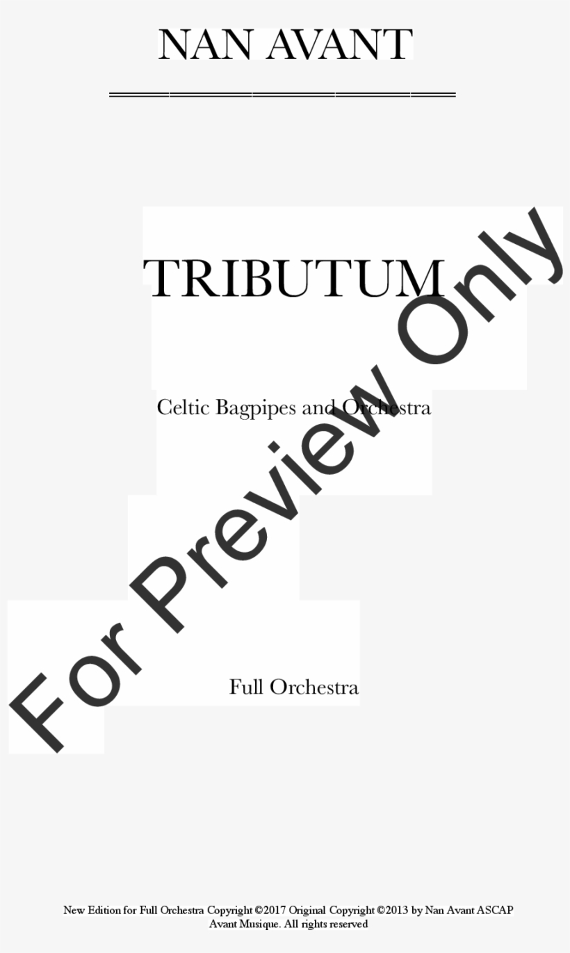 Tributum For Celtic Bagpipes And Full Orchestra Thumbnail - Hooray For Hollywood Williams Orchestral Part, transparent png