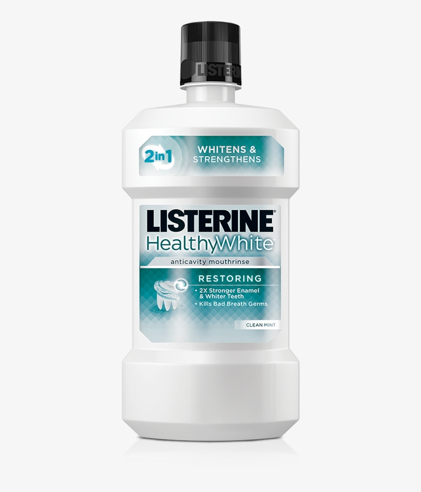 Listerine® Healthy White™ Restoring Anticavity Mouthrinse - Potassium Oxalate Mouth Rinse, transparent png