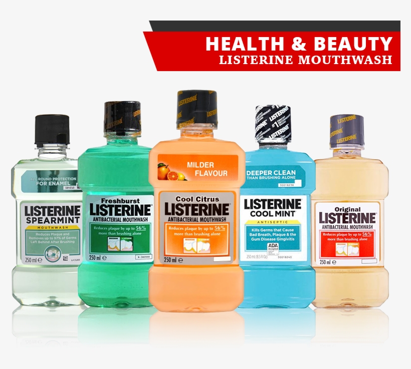Listerine 구강 250 미리리터 - Listerine Antiseptic Mouthwash Cool Mint 1.5 L(pack, transparent png