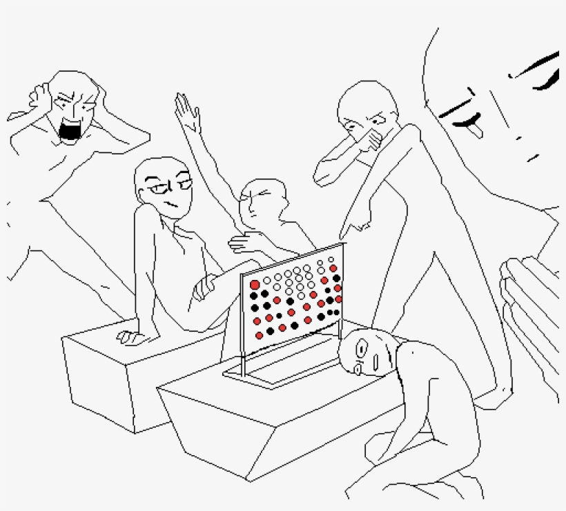 Connect 4 By Dappervoxxly - Game Night Drawing, transparent png
