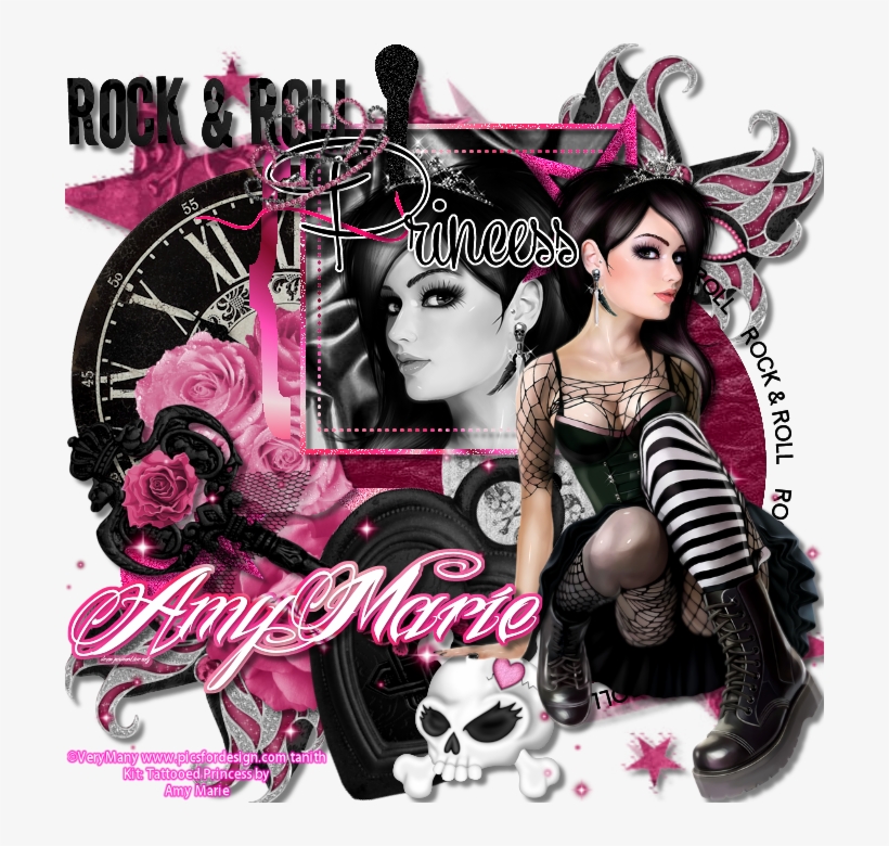 Princess Of Rock - Benzara Glamorous And Vintage Hotel Wall Clock, transparent png
