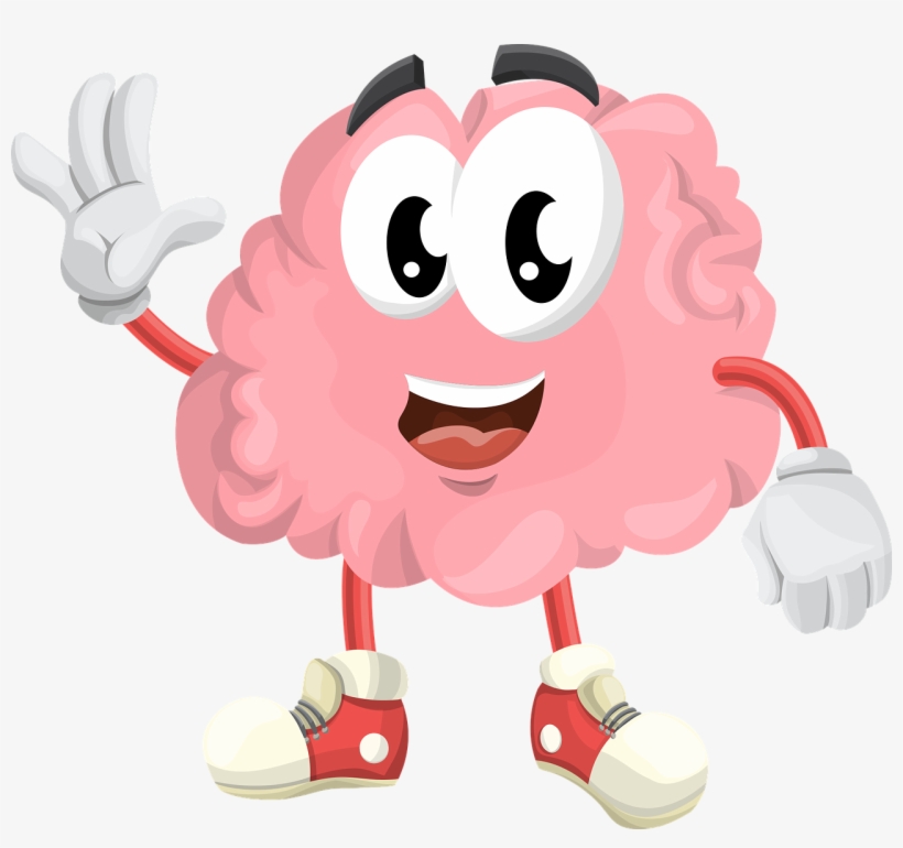Strive To Be More Social - Brain Cartoon No Background, transparent png