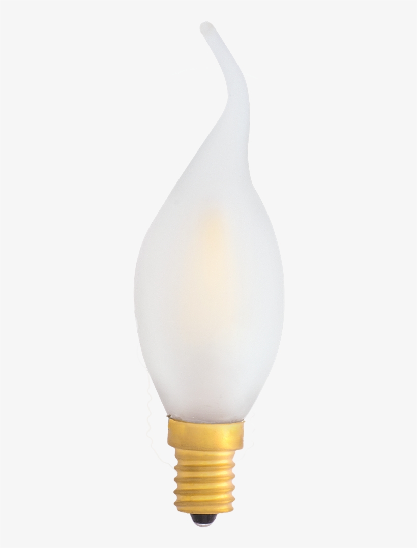 Eiko Led Filament Candle Flame E14 Matt 2w 2700k Dimmable - Incandescent Light Bulb, transparent png
