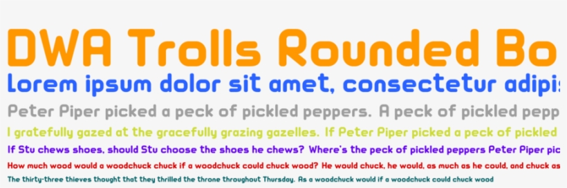 Dwa Rounded Bold - Dwa Trolls Font, transparent png