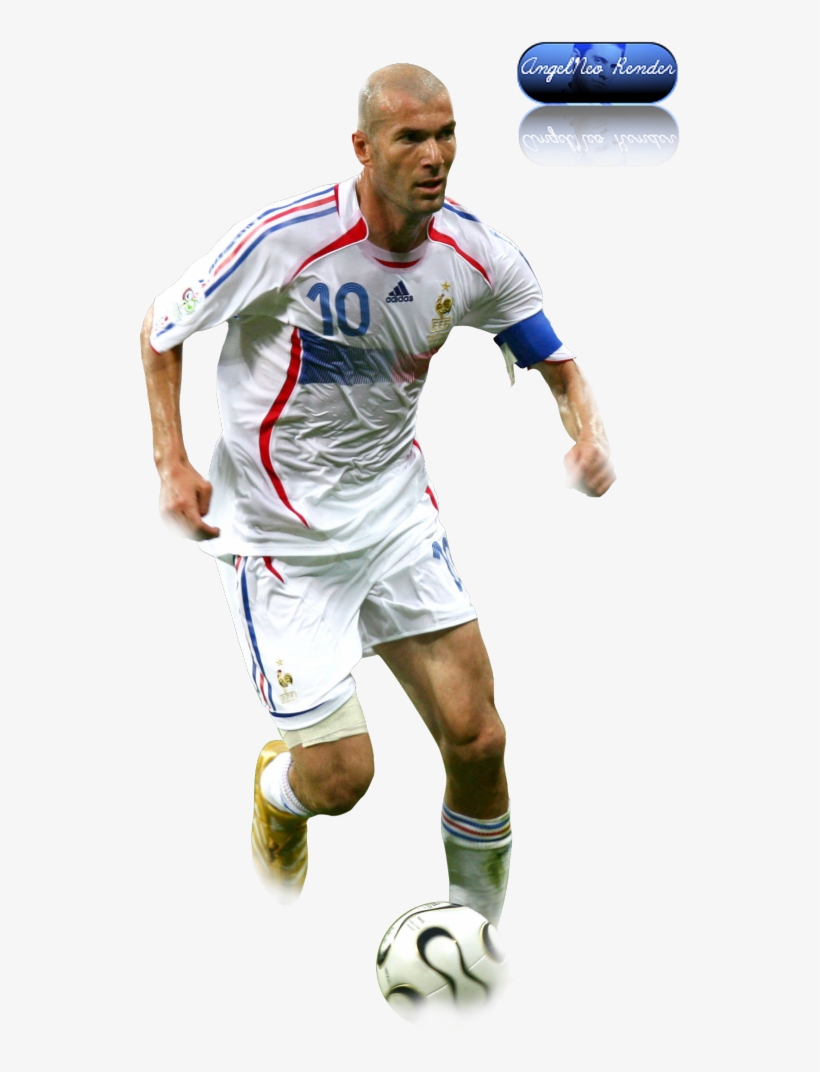 Zinedine Zidane Dribbling Football Sport 24x18 Print, transparent png