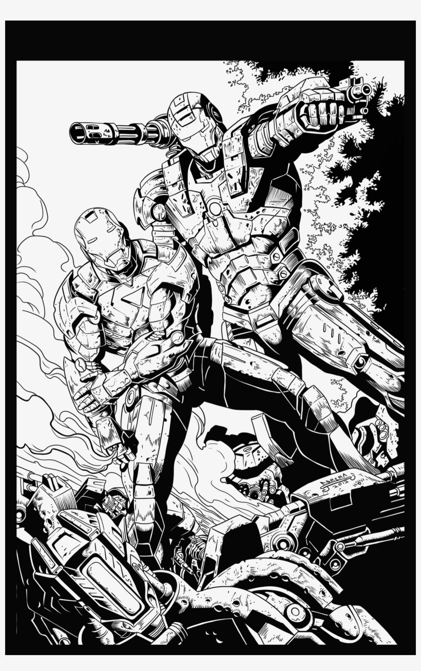 Ironman And Wm Ink - Iron Man Inked Cover, transparent png