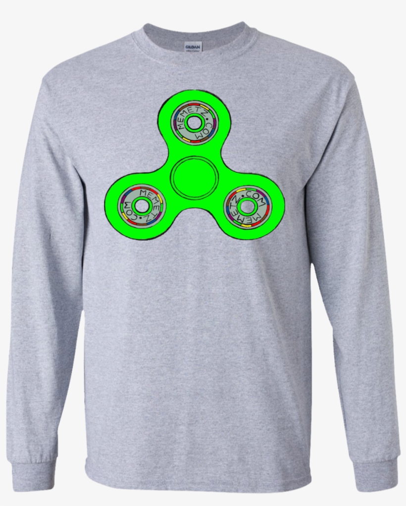 Green Fidget Spinner Gildan Ls Ultra Cotton T-shirt - Supreme Best Shirt, transparent png