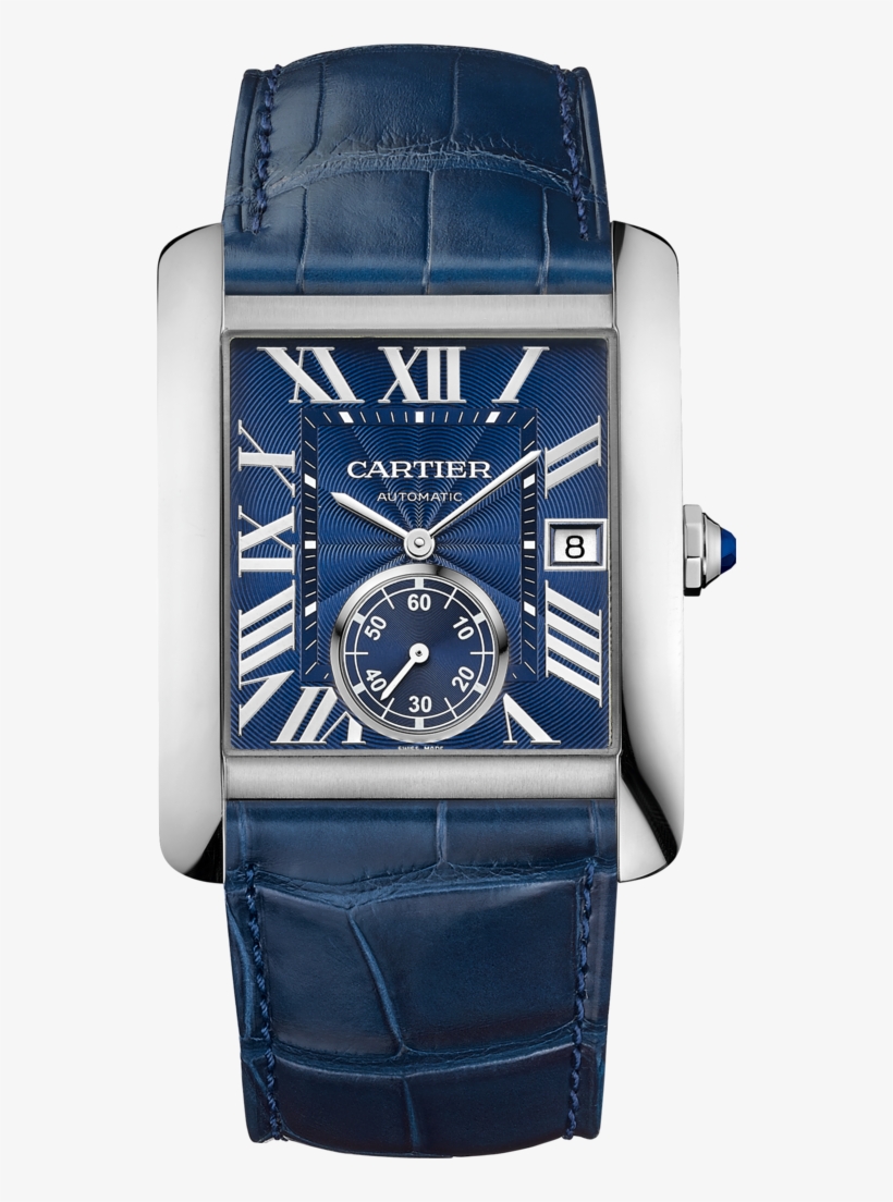 Tank Mc Watchsteel, Leather - Cartier Male Tank Mc Watch, transparent png