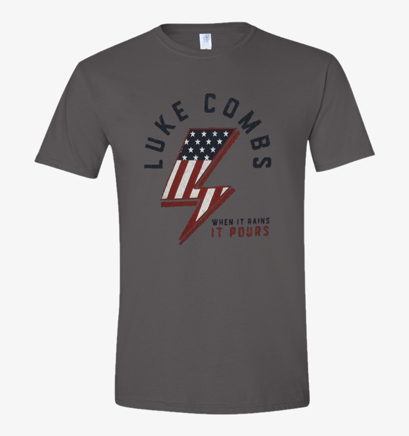 Luke Combs Charcoal Lightning Bolt Tee - Korfbal Shirt, transparent png