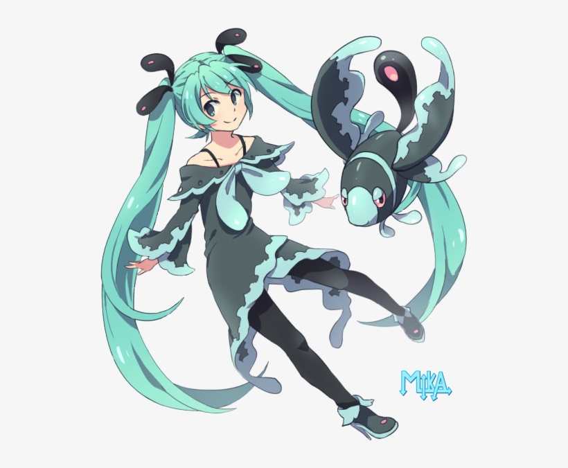 Resultado De Imagem Para Vocaloid Miku Png - Hatsune Miku X Pokemon, transparent png