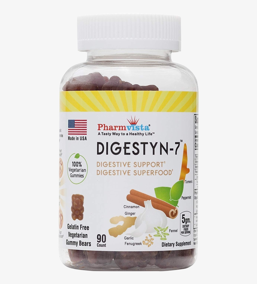 Digestyn-7 Gummy Bears - Turmeric, transparent png