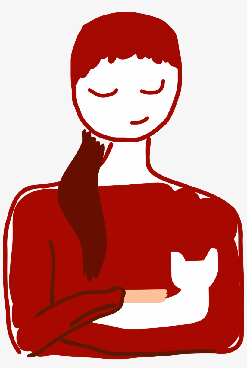 This Free Icons Png Design Of Girl With Kitten, transparent png