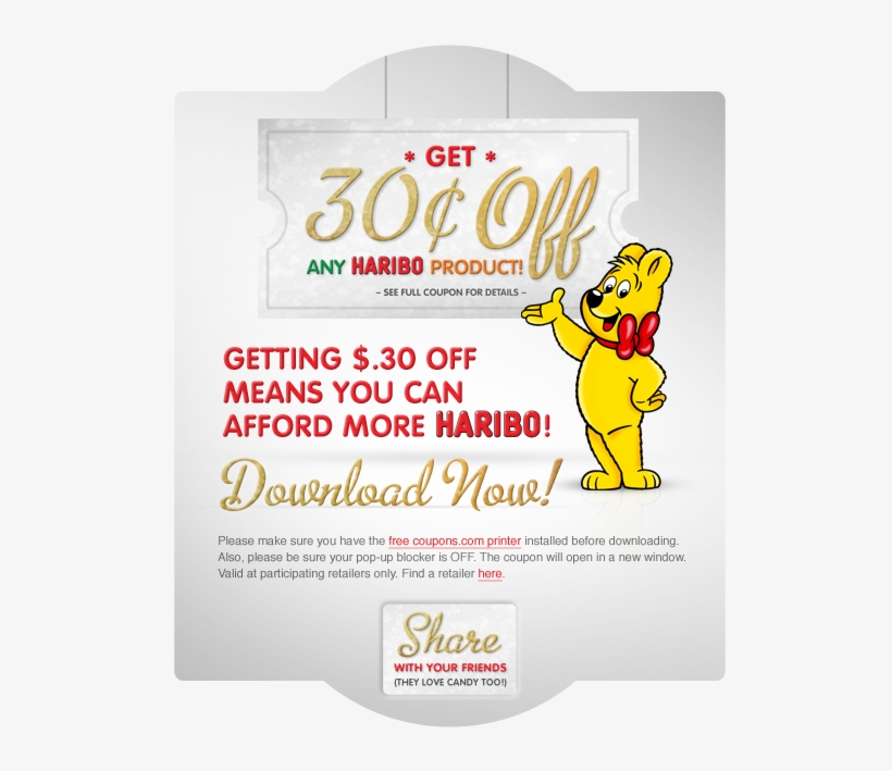 Haribo Gummy Bears Only $0 - Haribo, transparent png