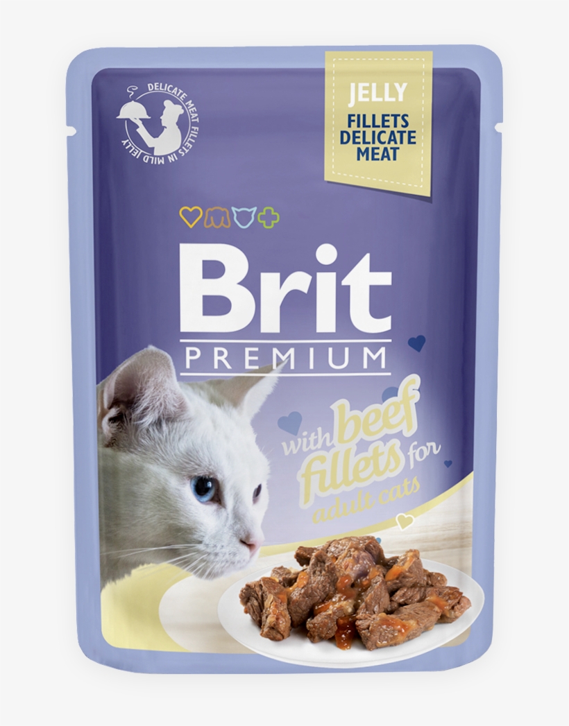 Brit Premium Cat Pouch With Beef Fillets In Jelly For - Brit Premium Cat Pouch Tuna, transparent png