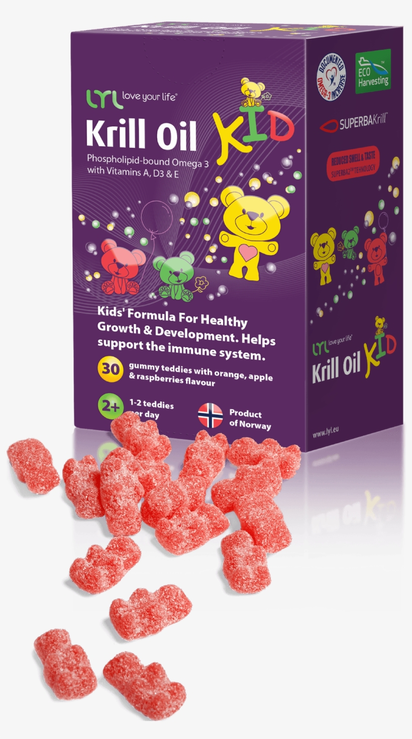 Lyl Krill Oil Gummy Bears - Frutti Di Bosco, transparent png