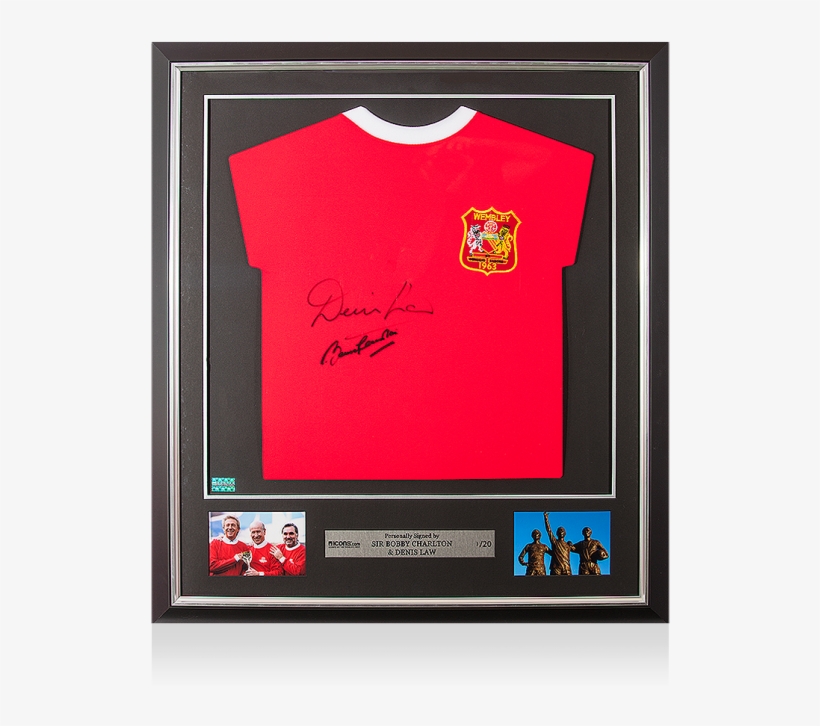 Denis Law & Sir Bobby Charlton Signed And Framed Manchester - Fifa World Cup Belgium Jersey 2018, transparent png