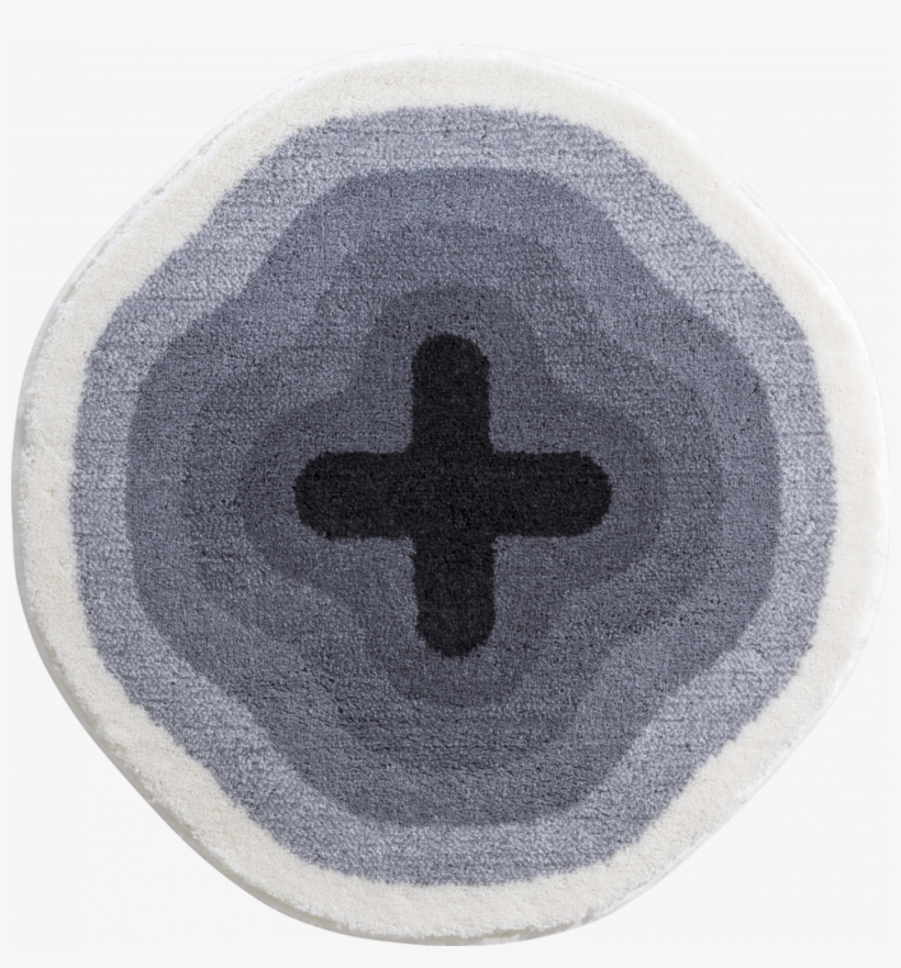Grund Bath Mat Karim Rashid Concept 03 Grey Ø 60 Cm, transparent png