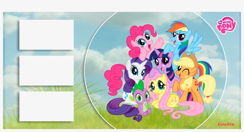 Photobook My Litle Pony 01 - Mlp Mane 6 And Spike, transparent png