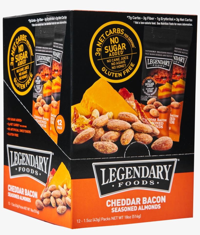 12 On The Go Cheddar Bacon Seasoned Almonds, transparent png